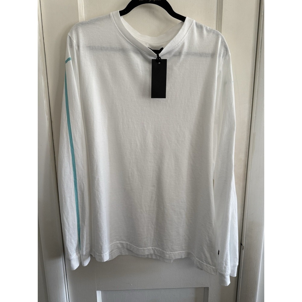 RTA NWT Lawrence White Carolina Sleeve Cross M Streetwear LS Made In USA